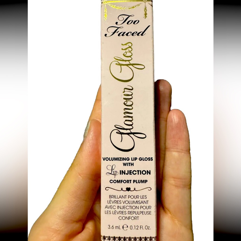 TOO FACED Lip Injection Lip Gloss “Pillow Talk” rare NIB